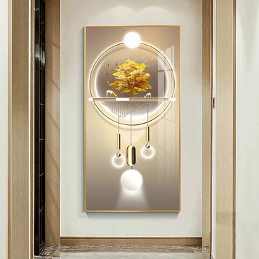 Wall Art Painting  Lantern poster art  Deer wall decor  Golden leaf artwork  Modern canvas art  Nordic wall painting  Living room decoration  Canvas wall art  Deer lantern painting  Golden leaf poster  Modern Nordic wall art